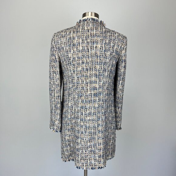J. McLaughlin Black & White Tweed Open-Front Coat - Picture 10 of 16